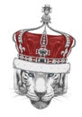 Original drawing of Tiger with crown.