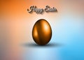 Original Easter design template with glossy 3D egg