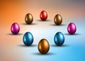 Original Easter design template with glossy 3D egg