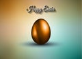 Original Easter design template with glossy 3D egg