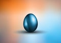 Original Easter design template with glossy 3D egg with shadows