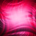 Bright pink blurred gradient background with tinted wavy lines.