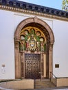 Original entrance to the Public Library in Santa Barbara, CA