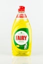 Original Fairy washing up liquid. Lemon scented dish soap.