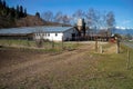 Original farm buildings in Slovakia for cows, goats, sheep and pigs