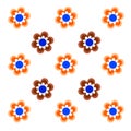 The original flower icon. Repeating floral patterns