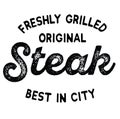 Original freshly grilled steak label