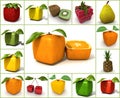 Original fruit collage Royalty Free Stock Photo