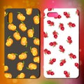 Original fruit pattern on phone cover Royalty Free Stock Photo