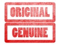 Original genuine text label stamp for documents. Royalty Free Stock Photo