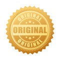 Original gold seal icon Royalty Free Stock Photo