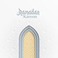 Original greeting card for Islamic holidays, abstract gate, window.