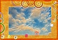 Original greeting card with white sky