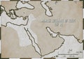 Original hand drawn map. Mamluk Sultanate of Egypt in 1317 AD