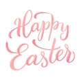 Original hand lettering Happy Easter pink color