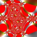 Original handmade artwork (not AI). A unique colourful detailed visualisation of a mathematical object called a fractal