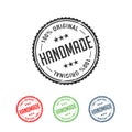 100% Original Handmade Authentic Label Badge vector