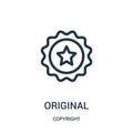 original icon vector from copyright collection. Thin line original outline icon vector illustration Royalty Free Stock Photo