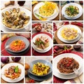 Original italian pasta collage Royalty Free Stock Photo