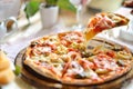 Original Italian seafood pizza Royalty Free Stock Photo