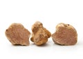 Original italian white truffles in white background