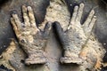 Jewish Sign in Stone as Hands. Kohanim Royalty Free Stock Photo