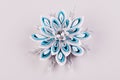 Original kanzashi hair clip handmade Royalty Free Stock Photo