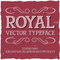 Original label typeface named Royalty Free Stock Photo