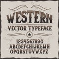 Original label typeface named Royalty Free Stock Photo