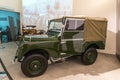 Original Land Rover Series1 1952 at the exhibition in the King Abdullah II car museum in Amman, the capital of Jordan