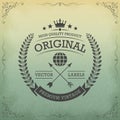 Original logo concept, Premium vintage badge, Vector label