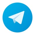 Original logo, web icon of the popular Telegram messenger - Vector Royalty Free Stock Photo