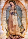 Original Mary Guadalupe Painting New Basilica Shrine Mexico City Mexico Royalty Free Stock Photo