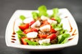 Original meat, strawberry and mozzarella salad