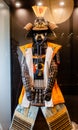 Original medieval japanese samurai armor yoroi in the museum