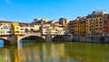 Medieval Ponte Vecchio Crossing Arno River, Florence, Italy Royalty Free Stock Photo