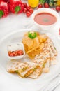 Original Mexican quesadilla de pollo Royalty Free Stock Photo