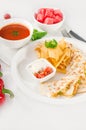 Original Mexican quesadilla de pollo Royalty Free Stock Photo