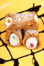 Original mini sicilian cannoli Royalty Free Stock Photo