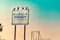 The Muscle Beach sign in LA Royalty Free Stock Photo