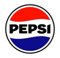 Original new Pepsi logo on white background, vector illustration. Pepsi is a carbonated soft drink manufactured by