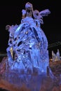 Night ice sculptures, Khabarovsk, Far East, Russia.