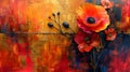 Original oil and mixed media painting on canvas, featuring vibrant colors and intricate details, capturing the essence of