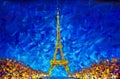 Original oil painting oin canvas art impressionism illustration artwork desing Royalty Free Stock Photo