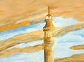 Original painting of Al Fateh Minaret at sunset