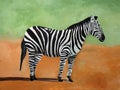 Original painting of Zebra, Kenya