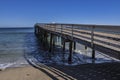Original Paradise Cove Pier as seen from the beach in Malibu, California Royalty Free Stock Photo