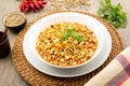 Pasta and lentil soup Royalty Free Stock Photo