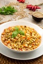 Pasta and lentil soup Royalty Free Stock Photo