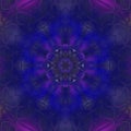 Flower kaleidoscop midnight blue pattern background expolosion Royalty Free Stock Photo
